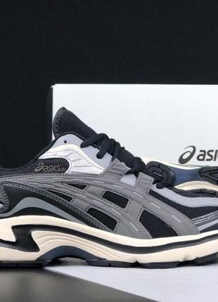 Чоловічі шкіряні кросівки з сіткою в стилі asics gel-preleus 🆕 кроссовки асікс4 фото