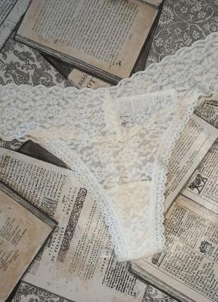 Трусики стрінги 42-44 xs р h&m гіпюр