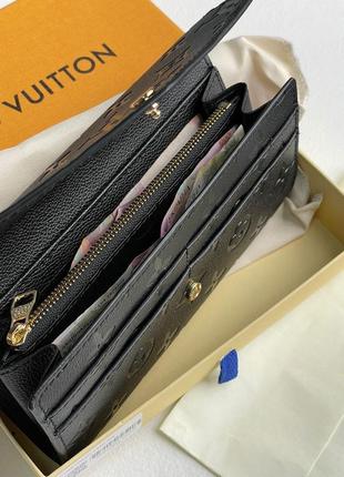 Louis vuitton sarah wallet black6 фото