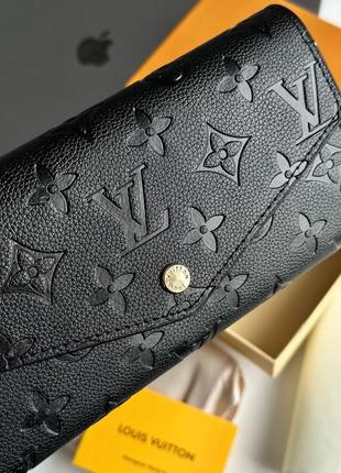 Louis vuitton sarah wallet black5 фото