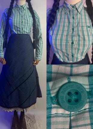 The nother face рубашка кофта в клетку с кармашками