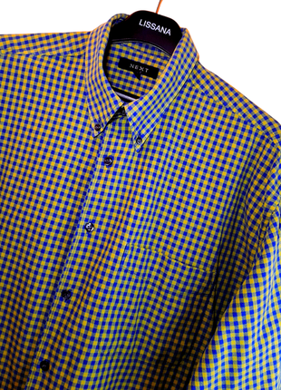 Мужская рубашка в клетку 100% cotton в состоянии новой6 фото