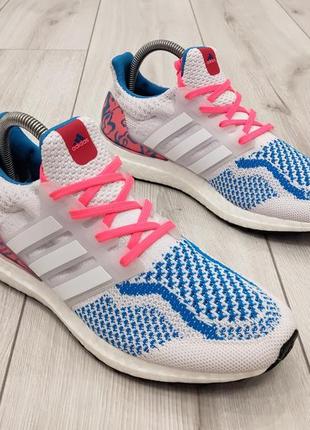 Чоловічі кросівки adidas ultra boost 5.0 dna cloud white bright blue turbo (25 см)