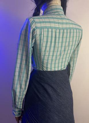 Винтажная синяя джинсовая длинная юбка с кружевом бархатистом а-силуэта6 фото