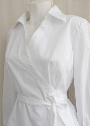 Біла сорочка на запах від sisley розмір м-l2 фото