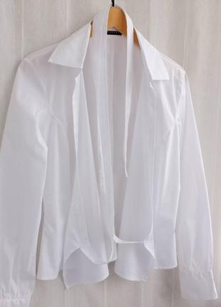 Біла сорочка на запах від sisley розмір м-l8 фото