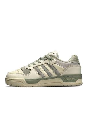 Женские бежевые кожаные кроссовки в стиле adidas rivarly 🆕 кроссовки адидас