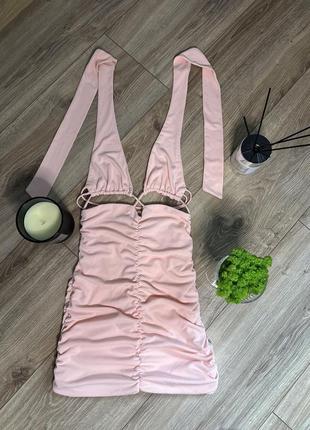 Персикова сукня zara1 фото