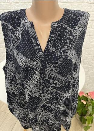 Блузка блуза натуральна тканина віскоза р 54 бренд "janina"8 фото