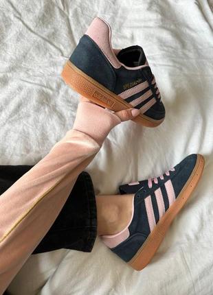 Adidas spezial handball core black clear pink gum3 фото