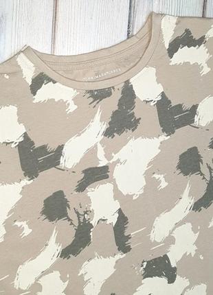 🤩1+1=3 стильная бежевая футболка хлопок леопардовый принт primark, размер 44 - 465 фото