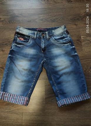 Стильные джинсовые бриджи, шорты для мальчика 13-14 г.