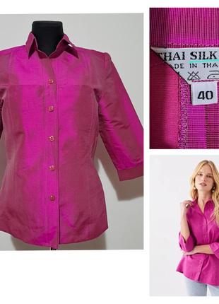 100% шёлк тайский дикий шелковая блуза1 фото