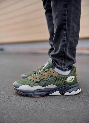 Adidas ozweego adiprene pride green beige1 фото