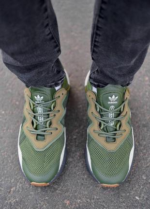 Adidas ozweego adiprene pride green beige3 фото