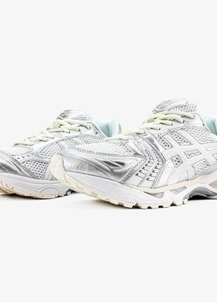 Кроссовки asics gel kayano "white/silver"4 фото