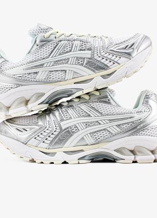 Кроссовки asics gel kayano "white/silver"7 фото