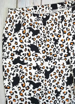 💥1+1=3 белые женские пижамные штаны пижама леопардовый принт симба george, размер 46 - 485 фото