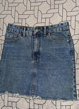 Джинсовая юбка bershka