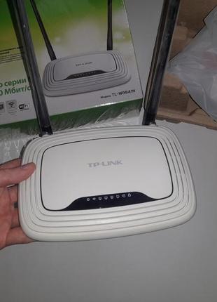 Маршрутизатор tp-link tl-wr841n роутер (полный комплект в идеале) модем для интернета wi-fi5 фото