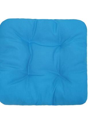 Подушка на стул кресло, табурет, садовое кресло  30х30х8 голубая