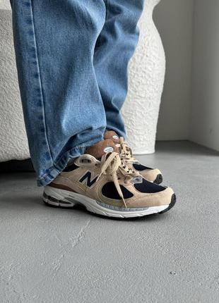 Кросівки new balance 2002r beige blue brown 2002 r2 фото