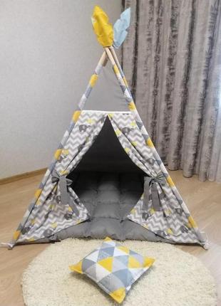 Дитячий домік вігвам - сонячний єгипет  повний комплект  вігвам для дівчинки, дитячий вігвам купити, палатка дитяча