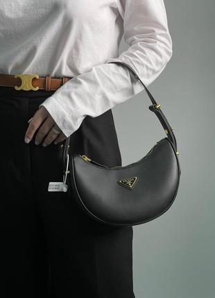 Сумка prada arque leather shoulder bag black5 фото