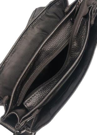 Мужская сумка из натуральной кожи 8003 черный3 фото