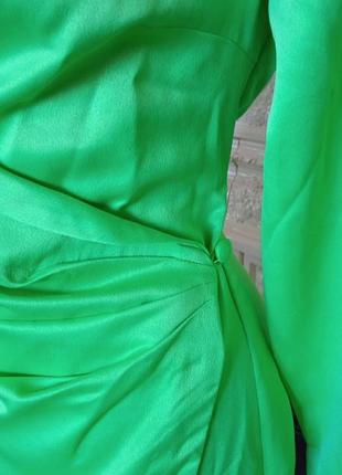 Шикарнюший трендовий піджак плаття сукня неонова яскрава платье на запах5 фото