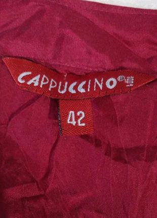 Свободная блуза с мятым эффектом из натурального шелка cappuccino8 фото