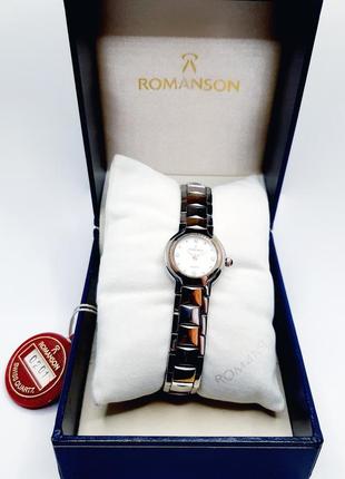 Наручний годинник "romanson" швейцарія жіночий кварцовий металевий ремінець (rm0201)