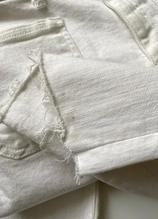 Zara  білі прямі джинси кльош  з кишенями база карго6 фото