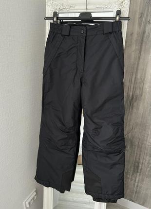 Зимовий напівкомбінезон мембранний для дівчики 11-12р лижні штани для хлопця утеплені зимові штани