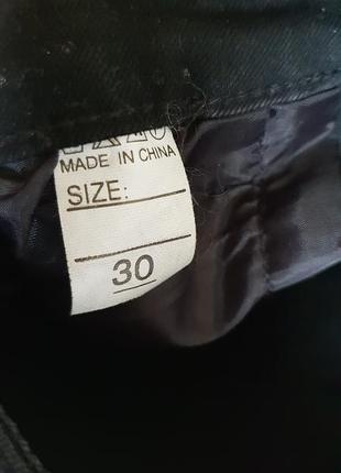 Брюки-джинсы черные4 фото