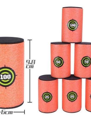 Мишени из плотного пеноматериала для игр в нерф (6 см на 9,5 см) target for nerf