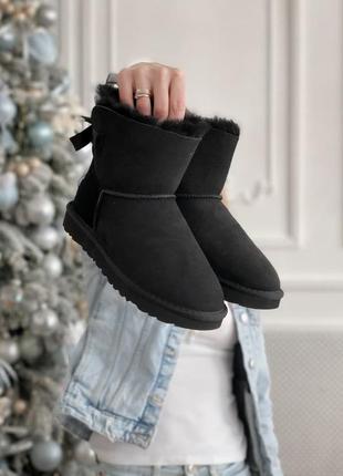 Ugg женские зимние сапоги угг черные4 фото