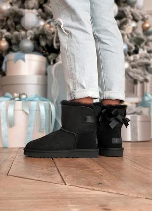 Ugg женские зимние сапоги угг черные8 фото