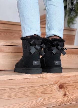 Ugg женские зимние сапоги угг черные5 фото