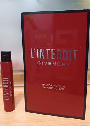 L'interdit eau de parfum rouge ultime (новий фірмовий пробник 1мл)