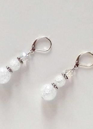 Сережки (3652) кварц