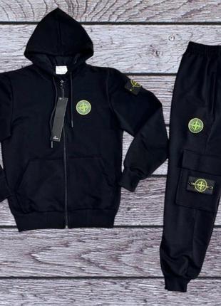Неутеплений підлітковий спортивний костюм stone island