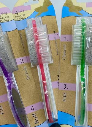 Пилка-пемза-щітка-терка 4 в 1 педикюрна