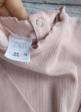 Базовый гольф в рубчик, водолазка zara 6-12 мес.3 фото