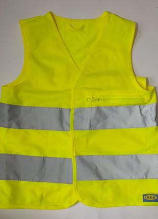 Дитяча жилетка світловідбивна сигнальна салатова світловідбиваюча