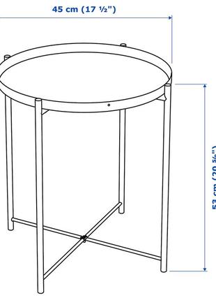 Ikea gladom столик з підносом 45x53см, червоний 005.336.495 фото