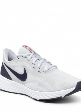 Кроссовки nike revolution 5 bq3204-018, р.42,5 eu серые с синим