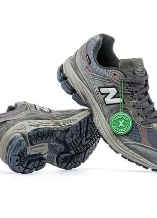 Чоловічі кросівки new balance 2002r gore-tex dark grey beige8 фото