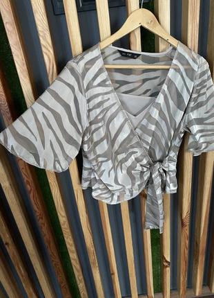 2-ка блуза + майка у принт зебра f&f1 фото