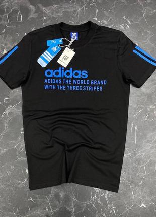 Мужская черная футболка adidas1 фото